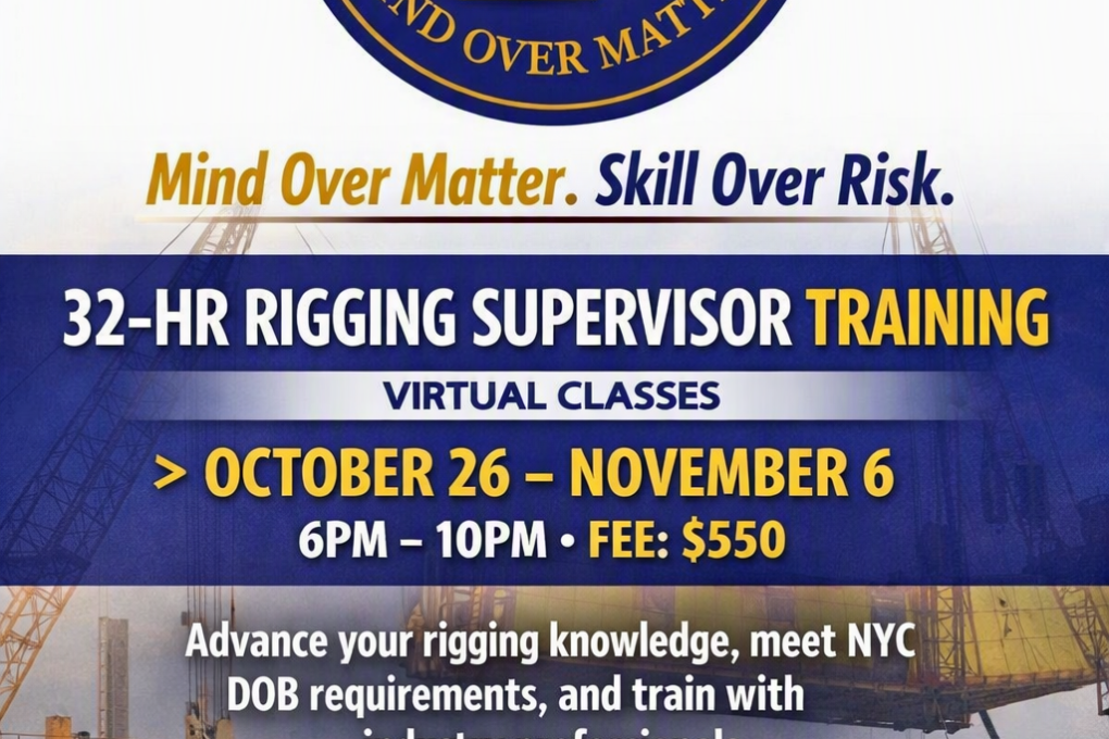 32 hr Rigging Supervisor 10-26-26 thru 11-6-26